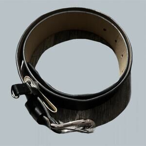 Black Belt Women’s 35 inch silver buckle medium small basics essentials